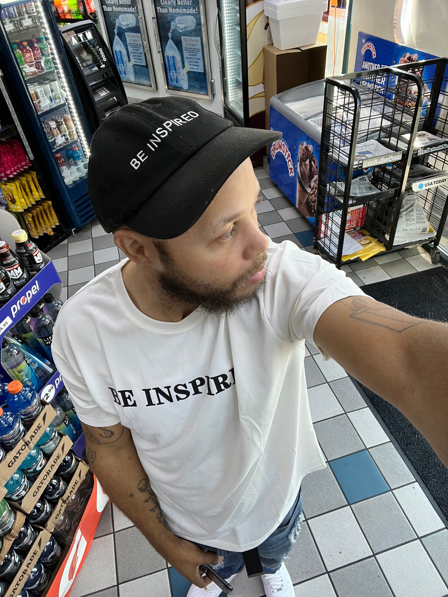 ⭐ Waterproof "Be Inspired" T-Shirt — Motivation You Can Wear Anywhere